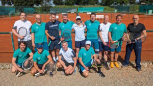 Die TCL Herren 40-3 mit den Gästen aus Oberteuringen